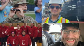 The four crash victims who have been identified so far are (clockwise from top left) Leah Borsich, Hayden Scalis, Trevor McWilliams, and Sabrina Hansen (front row, right).