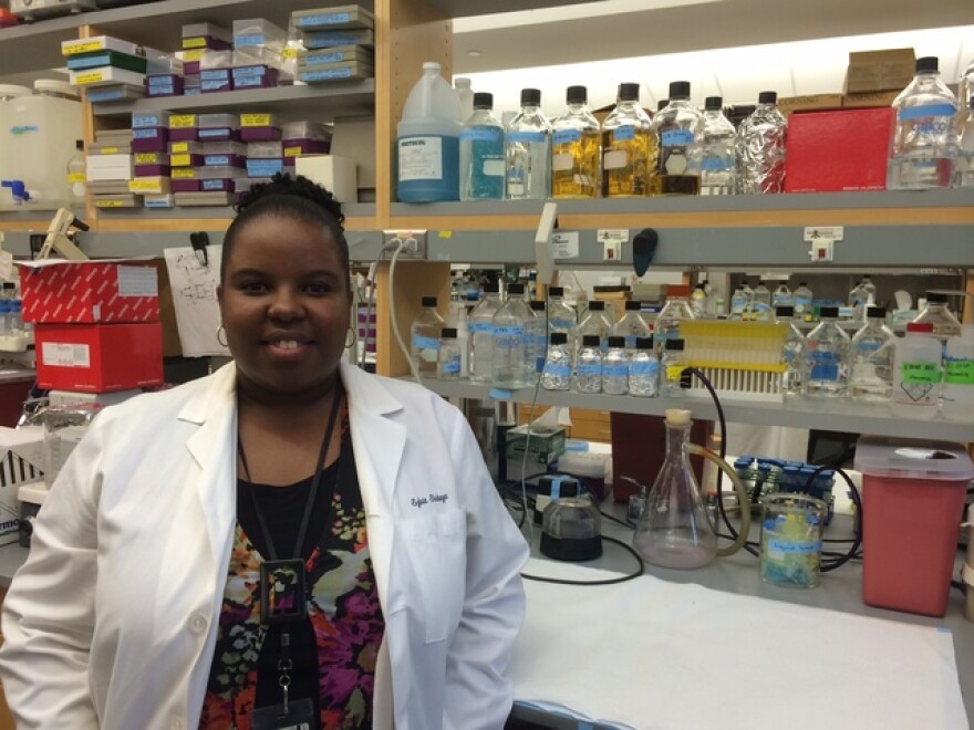 Postdoctural researcher Sylvia Shabaya Gayle hopes to find a new drug therapy to treat Triple Negative Breast Cancer.