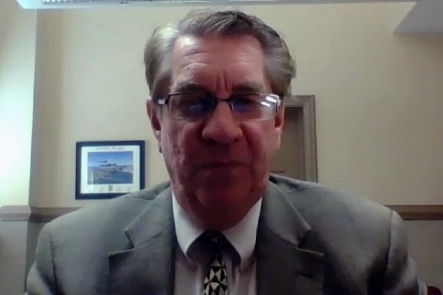 Terre Haute Mayor Duke Bennett on the Zoom interview Tuesday morning.