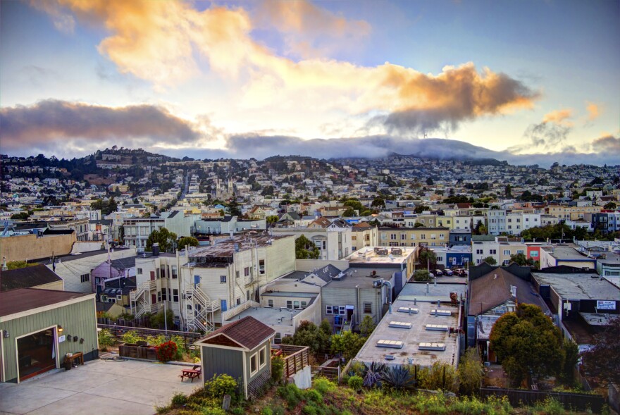 San Francisco facing Diamond Heights near Ruth Asawa School for the Arts