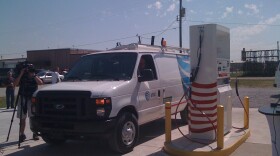 Truck at a Tulsa CNG Pump