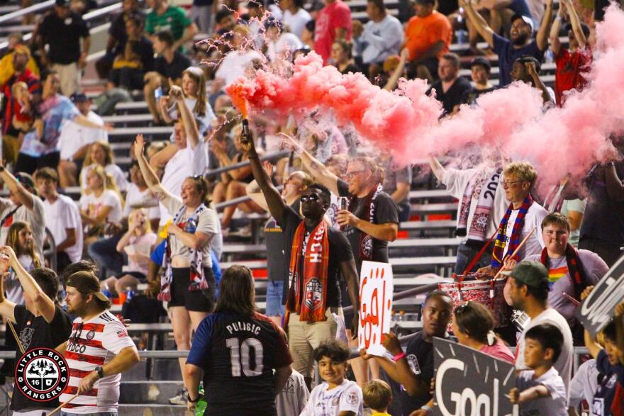 The Little Rock Rangers average close to 4,800 fans per game at War Memorial Stadium in Little Rock.