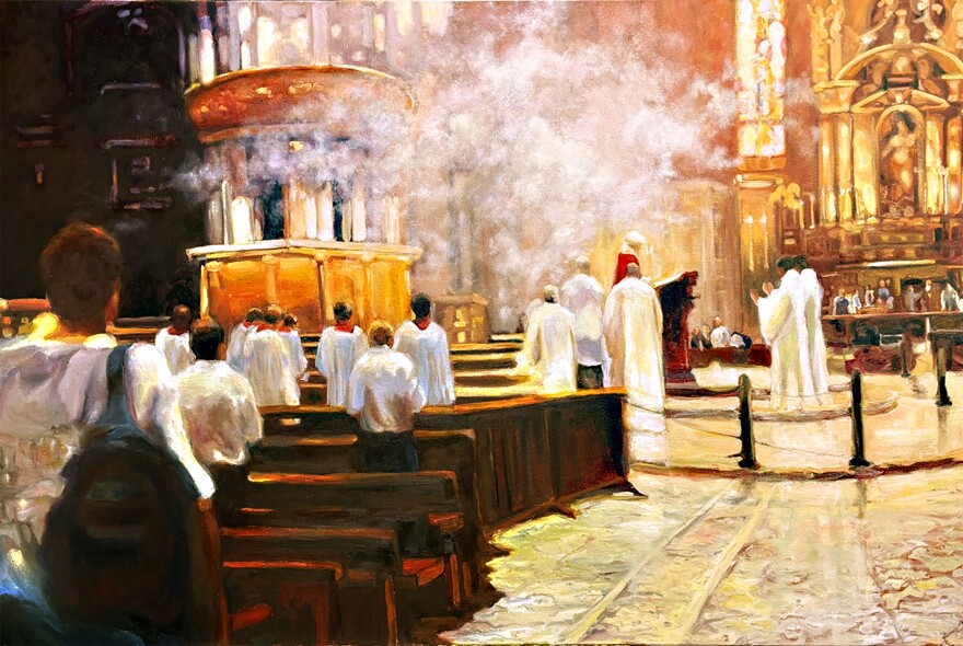 Linda McCall's Censing. McCall captures the intersection of memory, mood, and place through a lens that bridges representation and abstraction. Drawing from landscapes and moments she has seen or remembered, McCall reshapes these experiences with color, layered brushwork, and shifting light to evoke the emotional essence of her subjects rather than their literal form.