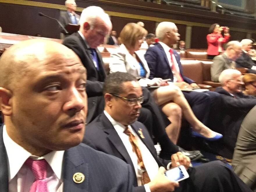 Indiana Democratic Rep. Andre Carson tweeted this photo from the floor of the U.S. House of Representatives on Wednesday.