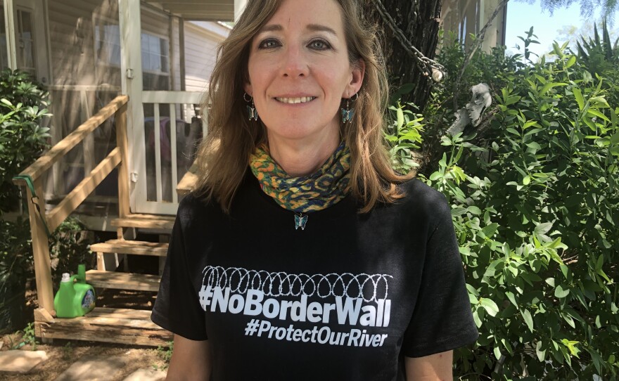 Elsa Hull lives on three remote acres downriver from Laredo and she fears a wall and its bright security lights will ruin her dark skies.