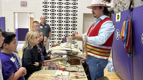 Eastern Shawnee cultural educator Talon Silverhorn joined a dozen other educators that are either citizens of or working for three historic Ohio tribes for Beyond the Battlefield on Oct. 22 at Fort Recovery Elementary/Middle School.