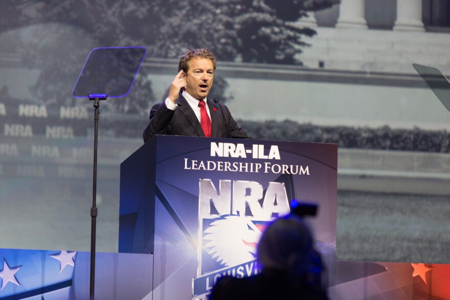 Rand Paul at the NRA Annual Meeting in Louisville.