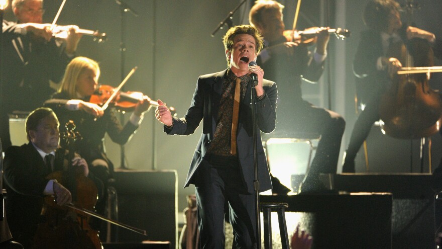 Nate Ruess performs at the Grammy nominations concert on Dec. 5. Ruess's band, fun., was nominated for Album, Record and Song of the year.