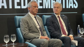 United States Secretary of Health and Human Services Robert F. Kennedy, Jr., left, and Mehmet Oz, right, administrator of the U.S. Centers for Medicare and Medicaid Service, at Broward Health Medical Center in Fort Lauderdale on Thursday Oct. 22, 2026.