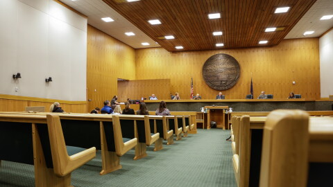 A sparsely attended public hearing on applicants for two judge positions