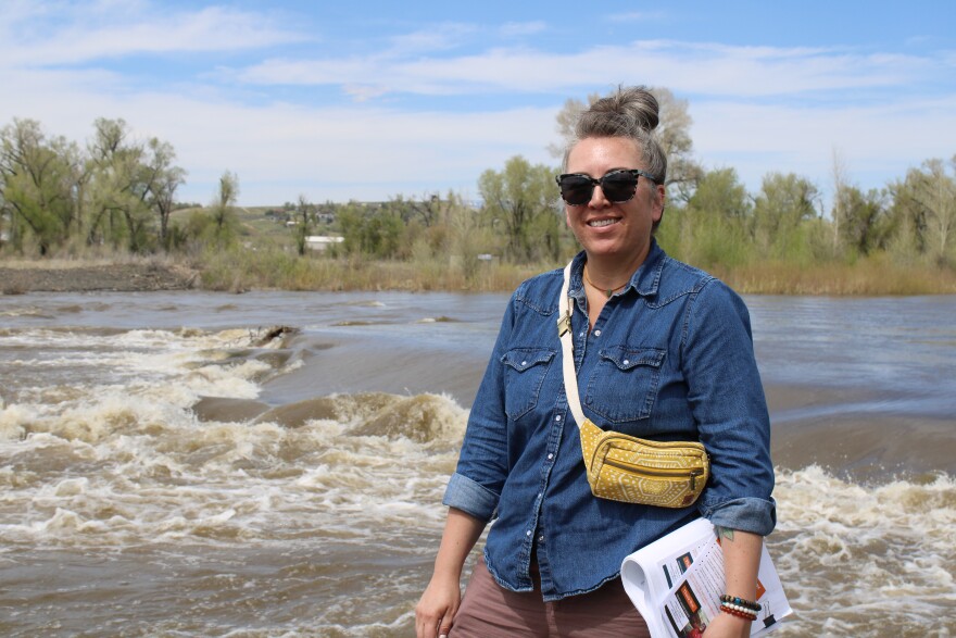 The city of Craig’s Melanie Kilpatrick oversees construction of the new Yampa River Park on May 12. It is slated to open this upcoming fall.