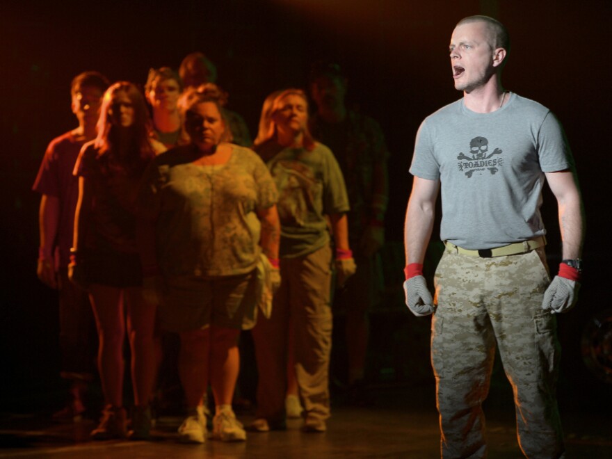 David Larsen plays a former Marine drawing strength from his training to endure the contest. The musical explores what drives each character to be there and stay through the ordeal.