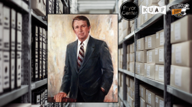 Official gubernatorial portrait of Dale Leon Bumpers, thirty-eighth governor of Arkansas (1971-1975).