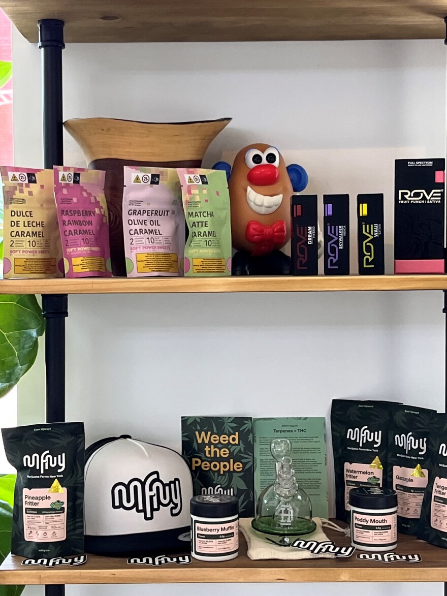  Products for sale at a cannabis dispensary.