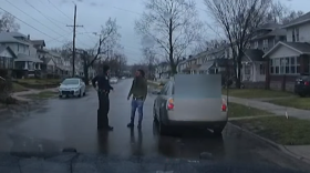 Video captured by an officer's dash cam showed an unnamed police officer talking to Patrick Lyoya shortly after pulling him over for improper registration of his car.