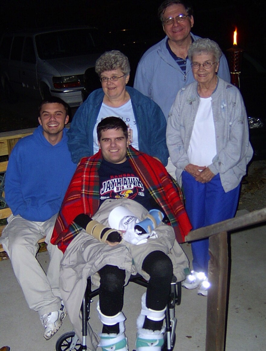 Marso and his family shortly after leaving the hospital in the fall of 2004.