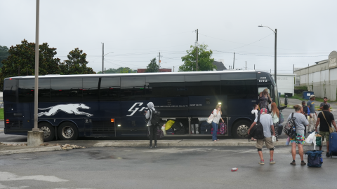 Passengers are dropped off in East Knoxville on July 22, 2026.