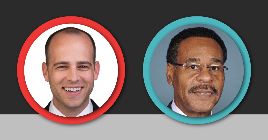 Republican candidate Ryan Derks (left) and U.S. Rep. Emanuel Cleaver II