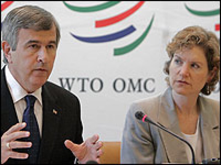 U.S. Secretary of Agriculture Mike Johanns and U.S. trade representative Susan Schwab.