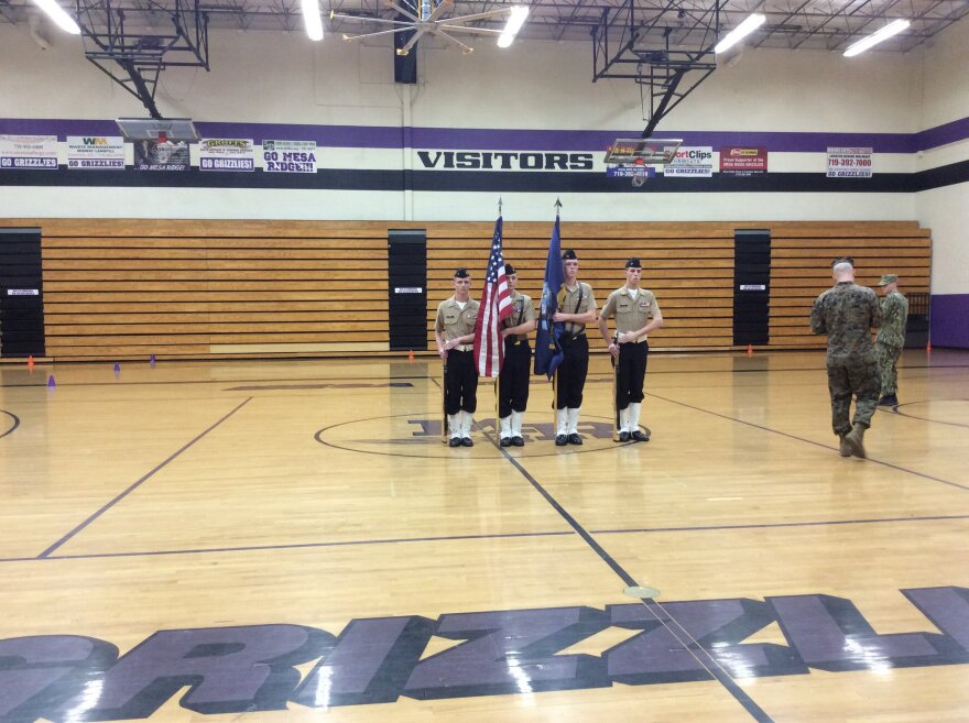  Montrose High School's 2019 Navy Junior Reserve Officer Training Corps (NJROTC) Cadets. The school district has ended the program for the 2023-2024 school year due to declined interest and enrollment.<br/>