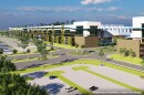 The rendering of Micron's proposed megafab facility in Clay, NY shows the initial plans for what the campus will look like.
