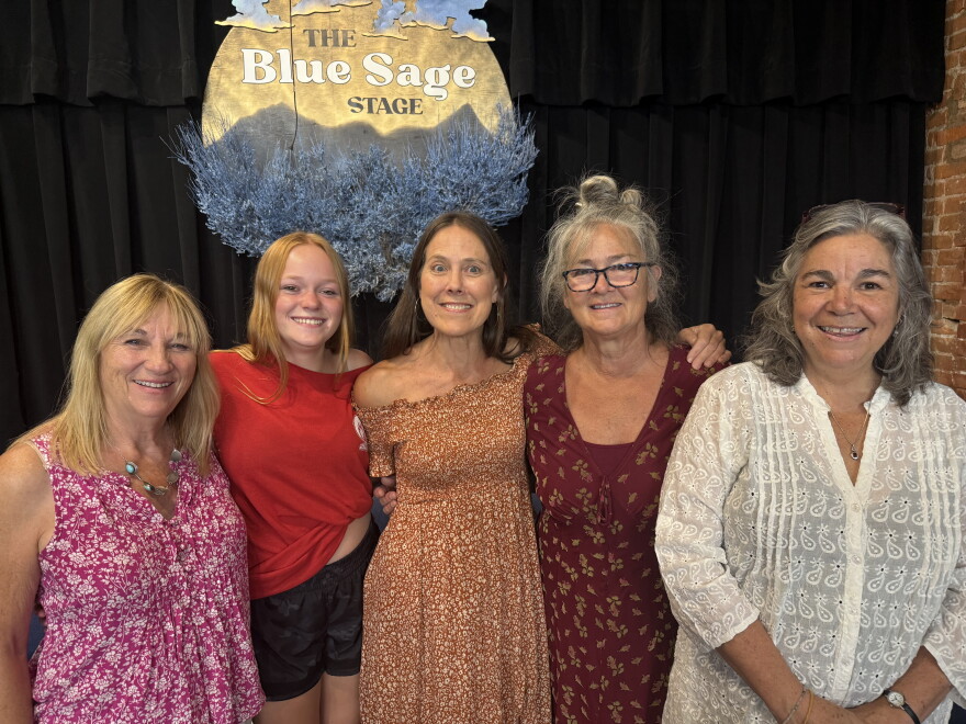 The cast of "Outspoken," a new musical play by Marty Durlin: Lenore Cambria, Violett Petersen, Christy Eller, Ellen Hutto, Sally Kane. Not pictured: Marian Pierce.