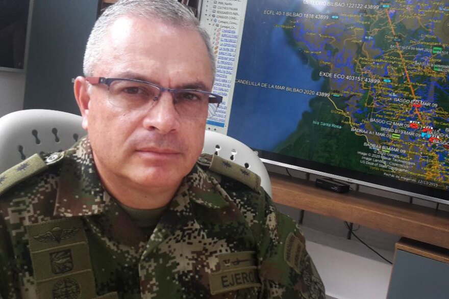 Gen. Adolfo Hernández, Colombian army commander in Tumaco, Colombia.