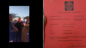 A screen shot of a video and city entertainment permit posted to Facebook by an organizer of the Indie Soul Festival in Springfield, Massachusetts.