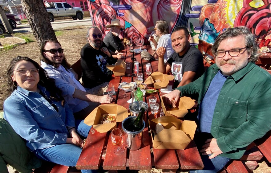 customers enjoying their meals