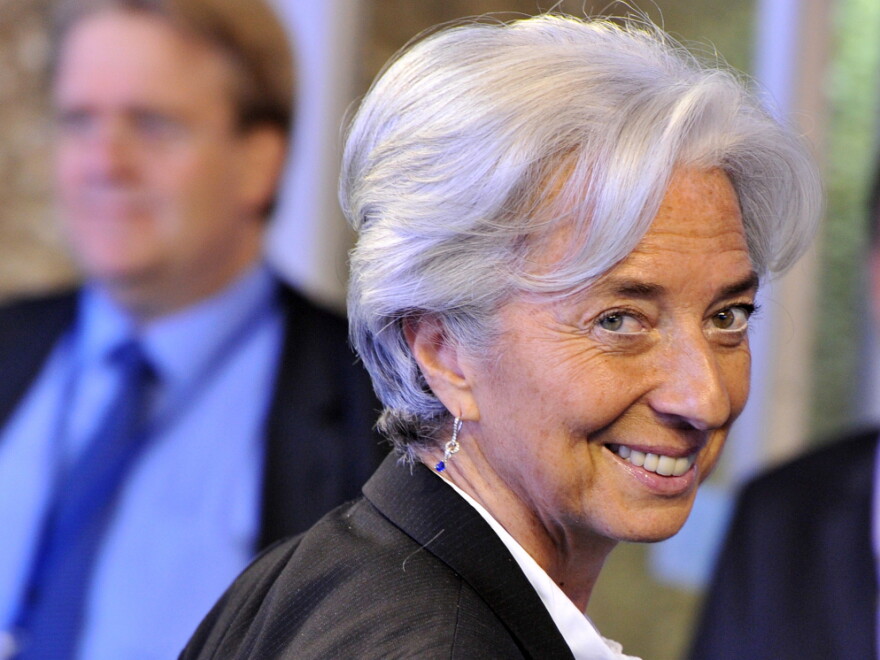 French Finance Minister Christine Lagarde was named the IMF's new managing director — the first woman to secure the top job.
