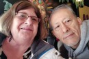 Jean Aurilio and Jesus Carrión eating at a Peruvian restaurant in Albany.