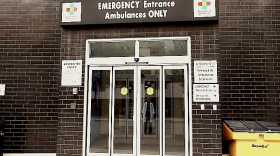 The emergency department entrance at Connecticut Children's Medical Center in Hartford.