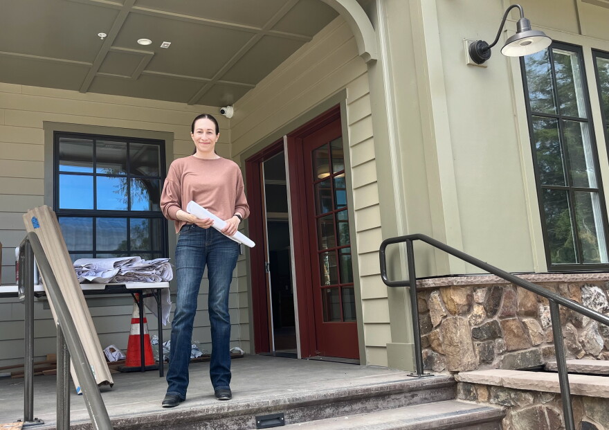 Varga in front of the soon-to-open Sorell Leaf Healing Center
