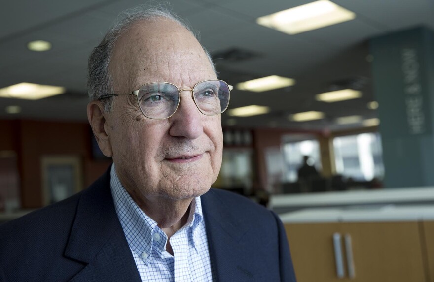 Former United States Special Envoy George Mitchell. (Robin Lubbock/WBUR)