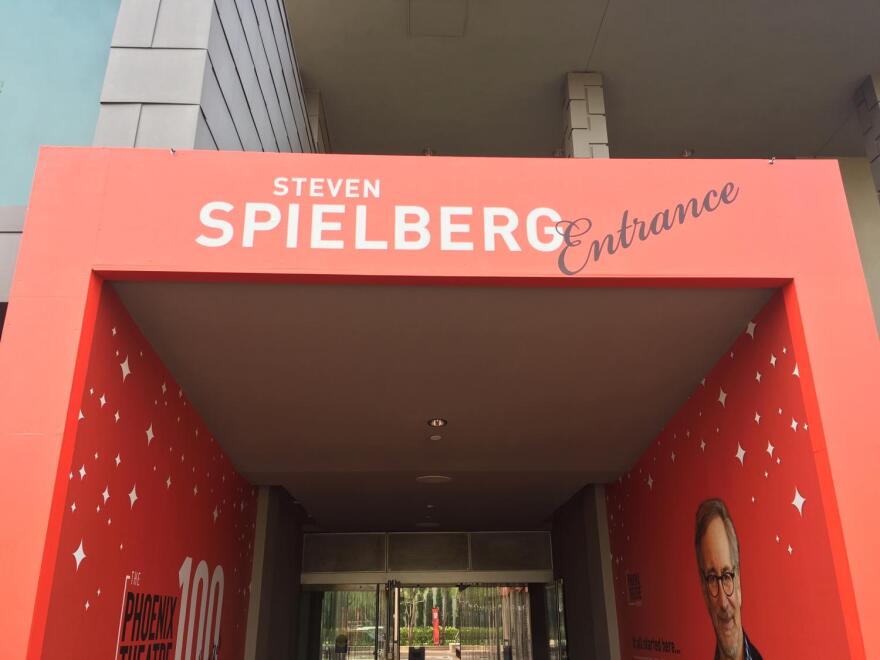 temporary sign on the entrance