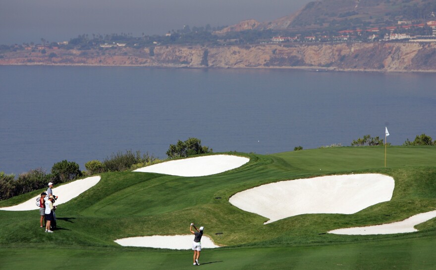 The Trump National Golf Club in Rancho Palos Verdes, seen in 2005, has removed a list of charitable donations it once posted on its website. An NPR examination of that list reveals inconsistencies and errors.