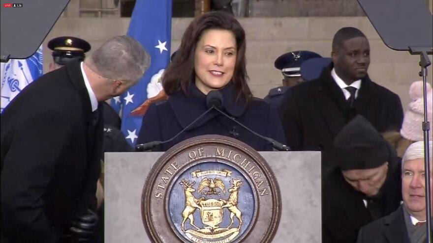 Gretchen Whitmer, inauguration