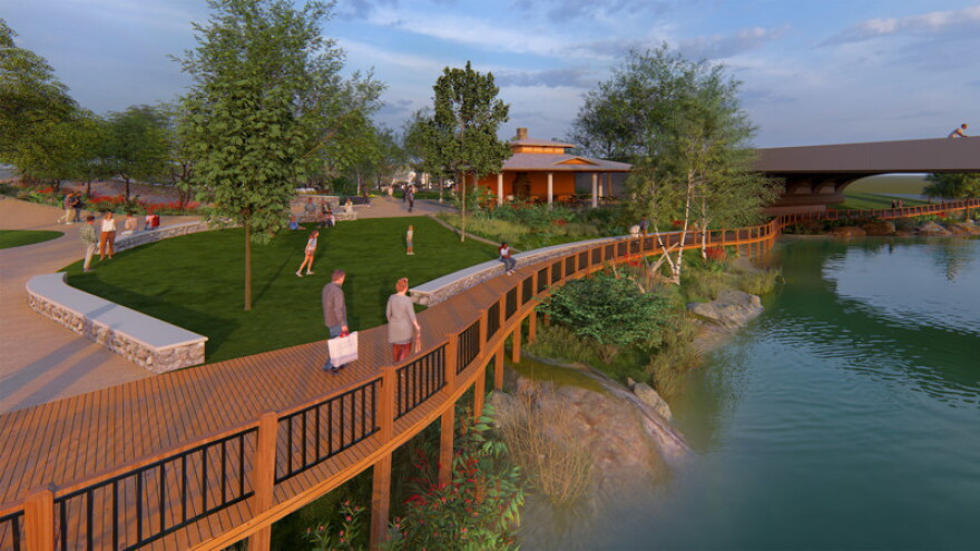 Artist's rendering of the new boardwalk at Tassell Park.