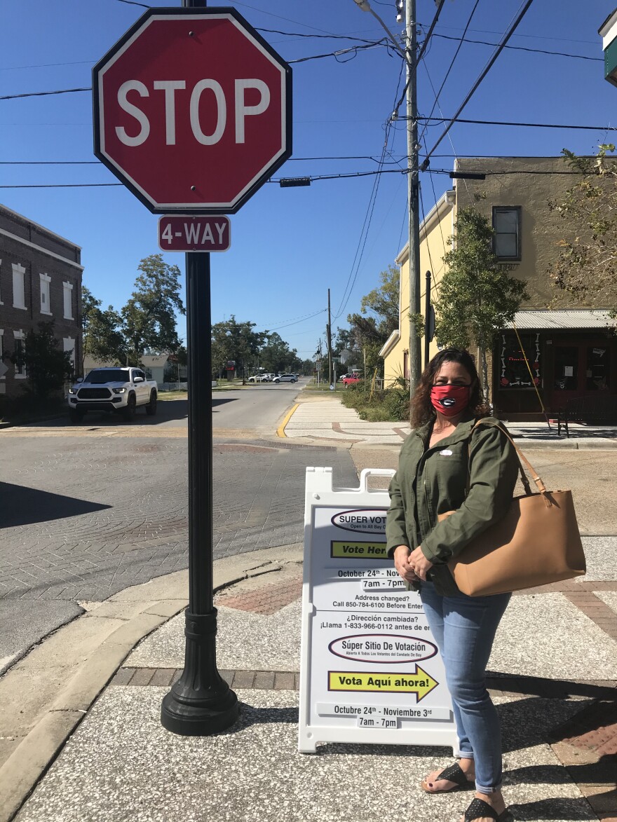 Janna Naputi, 43, voted in a presidential contest for the second time on Election Day, Nov. 3, 2020. The first time she voted was in 2016.