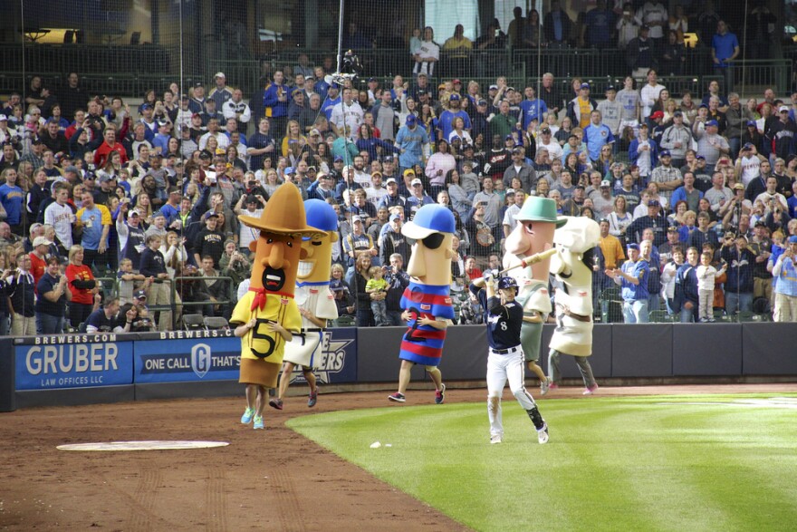 brewers sausage race gif