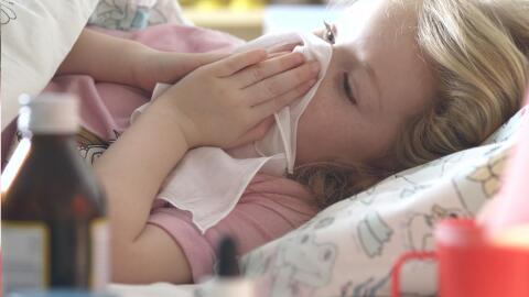 Child sick with flu