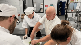 Recipes for Success students with Chef Greg Schiff, second from right.