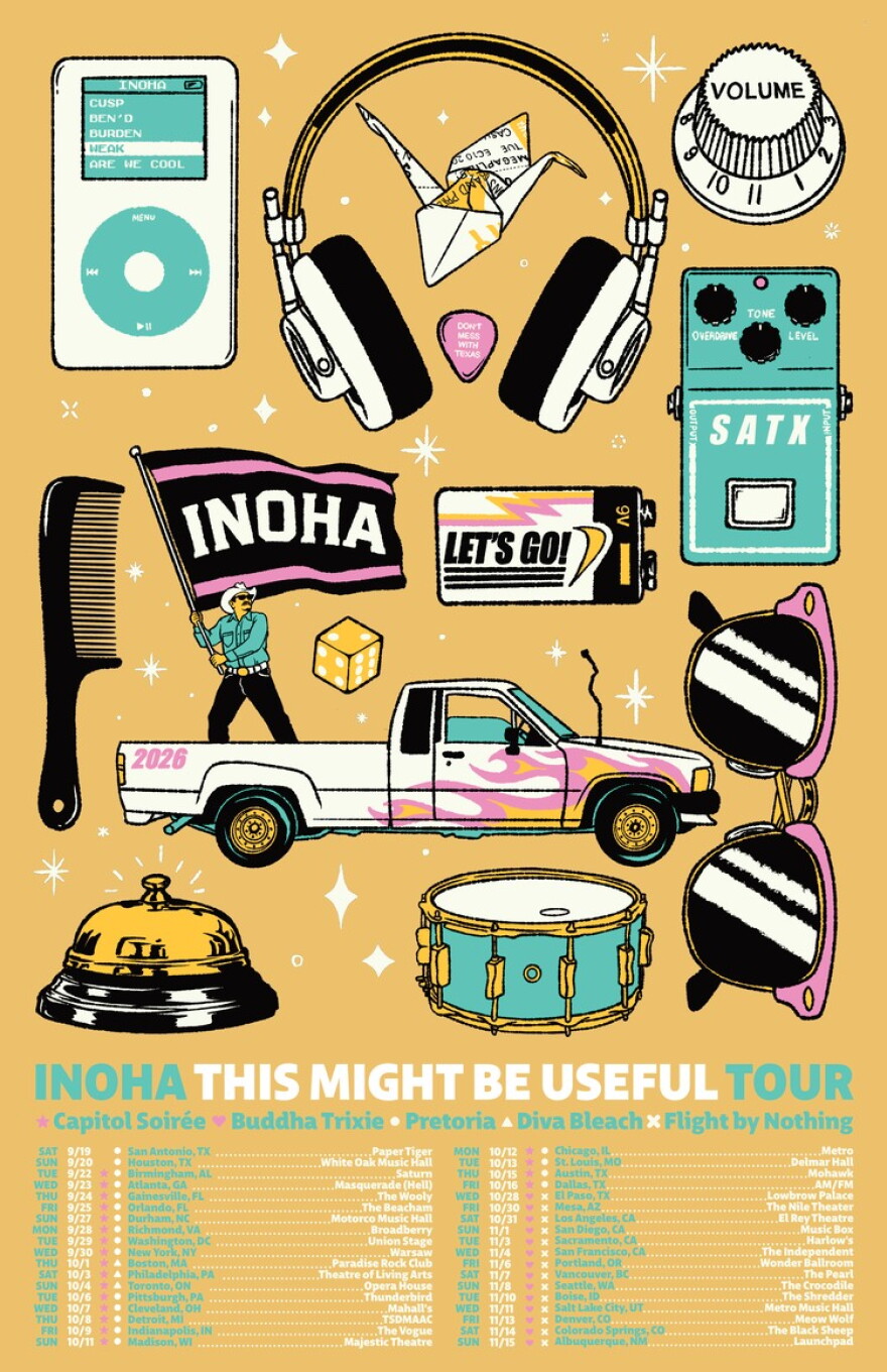 INOHA tour poster for the "This Might Be Useful" fall tour 2026