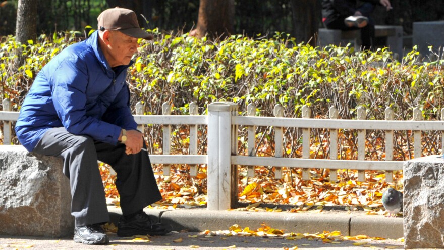 A man relaxes at a downtown park in Seoul. The pronounced demographic shift triggered by a plummeting birth rate and soaring life expectancy is seen as one of the greatest challenges facing Asia's fourth-largest economy.