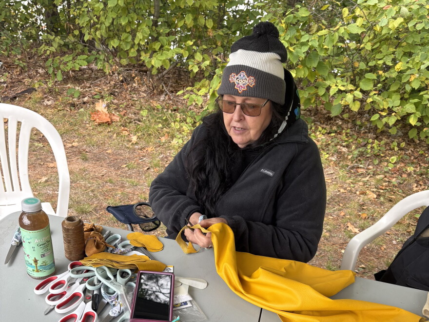 Making baby moccasins was among the workshops availble.