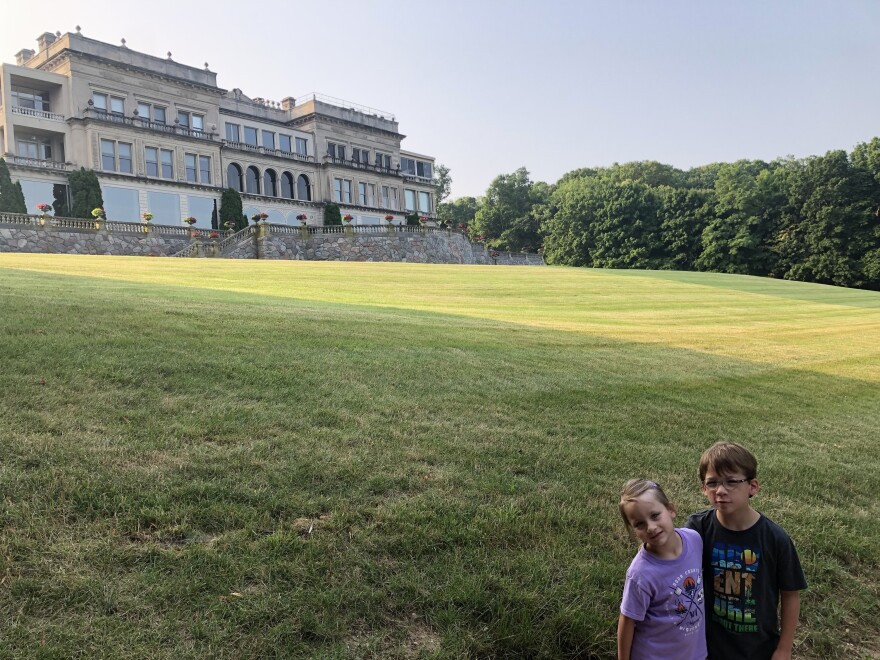 A view of Stone Manor from the Geneva Lake footpath.