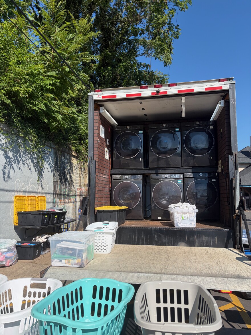 Hope Vibes provides mobile laundry and shower services to the unhoused. 