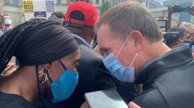 Jacksonville Mayor Lenny Curry (right) has extended his mandatory mask emergency executive proclamation.