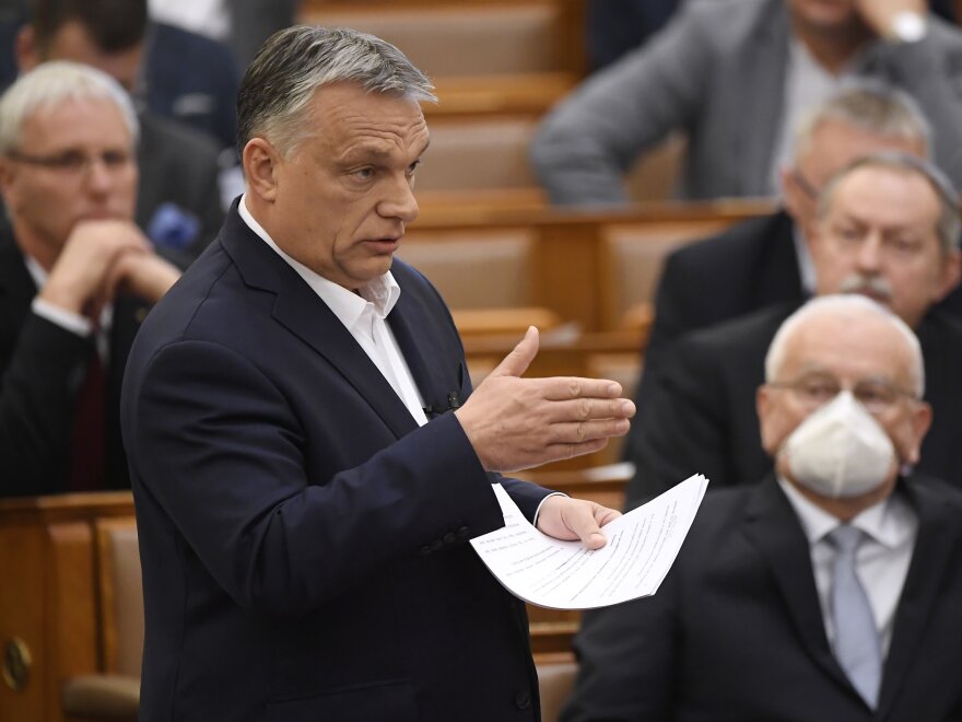 Hungarian Prime Minister Viktor Orban last month, when lawmakers granted him the power to rule indefinitely by decree. One aspect of the law, ostensibly passed to cope with the coronavirus, calls for prison terms for those convicted of spreading falsehoods or distorted facts during the emergency.