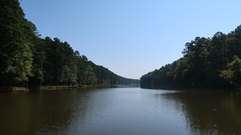 The Haw River provides drinking water for Pittsboro. PFAS and 1,4 dioxane have been found in its waters.